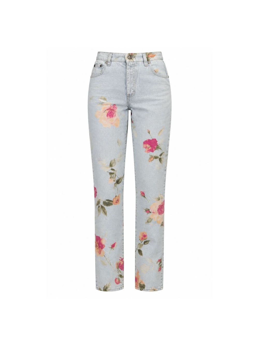 Roberto Cavalli 90s Floral Jeans Stretch Vintage